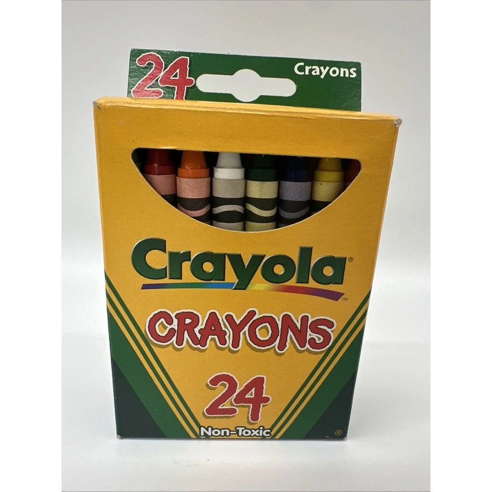 Vintage 1999 Crayola 24 Pack Crayons Binney & Smith Complete With Box USA